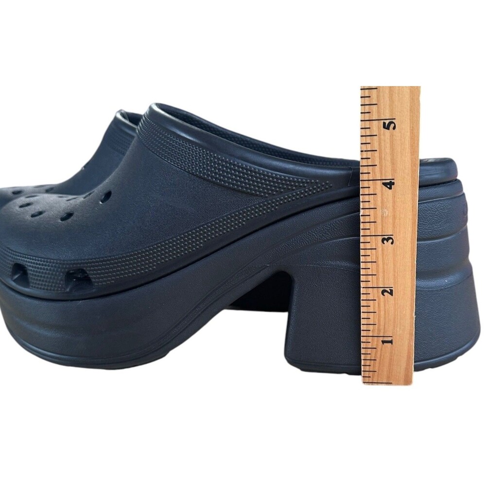 Crocs Women's Siren Crush Clogs Platform Heels Size 11 Black - Picture 9 of 11